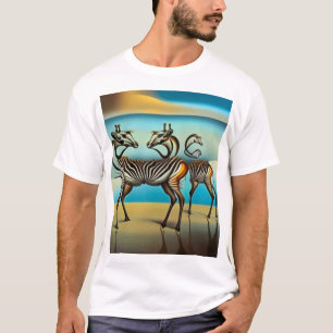 antilopen die zebra's reflecteren t-shirt