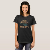 Antilopen Vintage Zonsondergang Versleten T-shirt (Voorkant volledig)