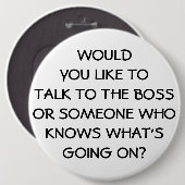 Antimanagement Funny Boss Employee Ronde Button 6,0 Cm (Voorkant /achterkant)