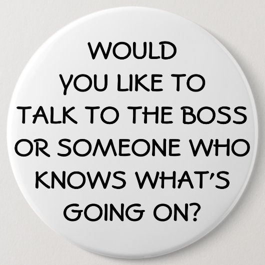 Antimanagement Funny Boss Employee Ronde Button 6,0 Cm (Voorkant)