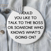 Antimanagement Funny Boss Employee Ronde Button 6,0 Cm (In situ)