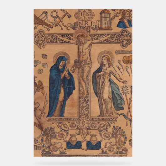 Antimins Eucharist symbool Acryl Bord (Voorkant)