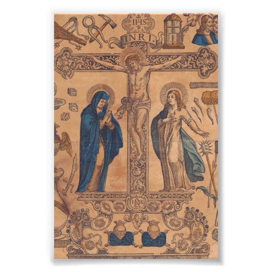 Antimins Eucharist symbool Foto Afdruk (Voorkant)
