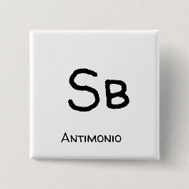 Antimoon - Sb Vierkante Button 5,1 Cm