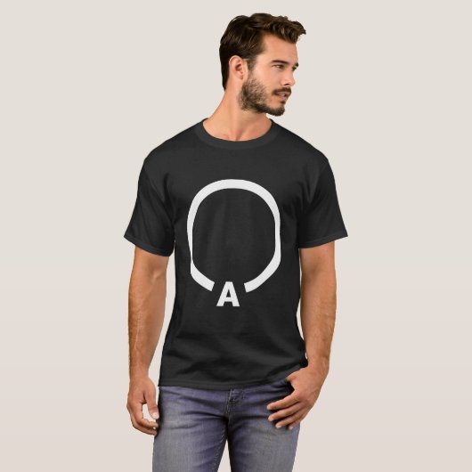 Antinatalistisch logo shirt (Voorkant volledig)