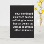 Antinatalistische verjaardagskaart kaart (Gele Bloem)