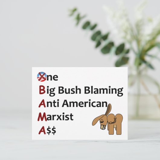AntiObama Briefkaart (Staand voorkant)