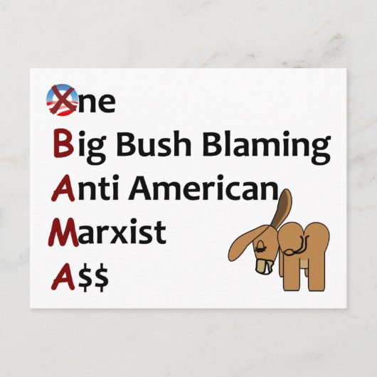 AntiObama Briefkaart (Voorkant)