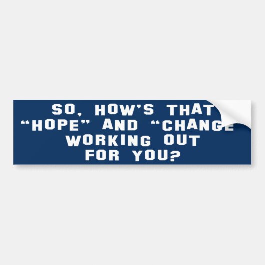AntiObama-Bumpersticker Bumpersticker (Voorkant)