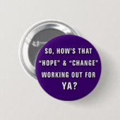 AntiObama-Button Ronde Button 5,7 Cm (Voorkant /achterkant)