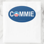 Antiobama Commie Ovale Sticker (Tas)