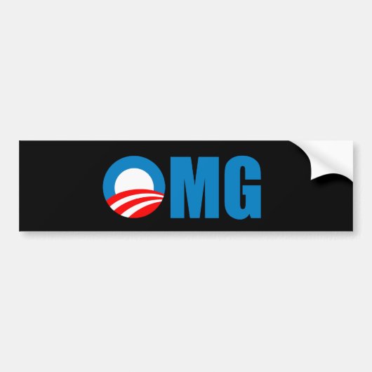 AntiObama OMG Bumpersticker (Voorkant)