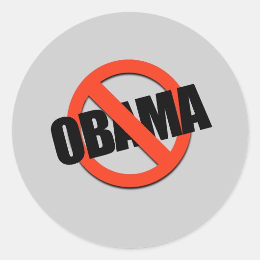 Antiobamanaam3 Ronde Sticker (Voorkant)