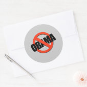 Antiobamanaam3 Ronde Sticker (Envelop)