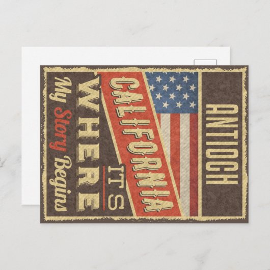 Antioch California Briefkaart (Voorkant / Achterkant)