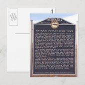 Antioch, Nebraska historische marker Briefkaart (Voorkant / Achterkant)