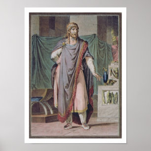 Antiochus, kostuum voor "Berenice" door Jean Racin Poster