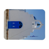 Antiparos Blauwe en Witte Kapel Magneet (Horizontaal)