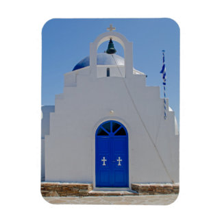 Antiparos Blauwe en Witte Kapel Magneet