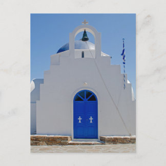 Antiparos Blue and White Chapel Briefkaart