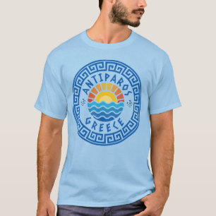 Antiparos eiland, Griekenland - Lichtblauwe heren T-shirt