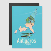 Antiparos Griekenland reis kaart (Voorkant / Achterkant)