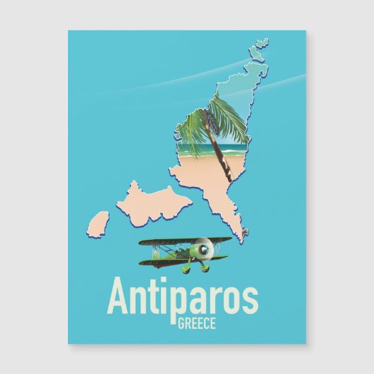 Antiparos Griekenland reiskaart (Voorkant)