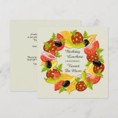 Antipasto Wreath Luncheon Invitation Kaart (Voorkant / Achterkant)