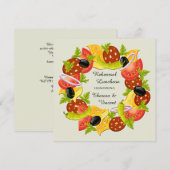 Antipasto Wreath Luncheon Invitation Kaart (Voorkant / Achterkant)