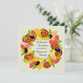 Antipasto Wreath Luncheon Invitation Kaart (Staand voorkant)