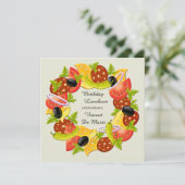 Antipasto Wreath Luncheon Invitation Kaart (Staand voorkant)