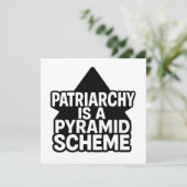 Antipatriarchale piramidespel in zwart-wit kaart (Staand voorkant)