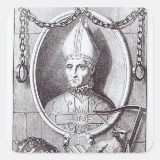 Antipaus John XXIII, 1713 Vierkante Sticker (Voorkant)