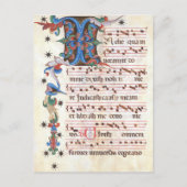 Antiphon Gregoriant Chant Medieval Manuscript Briefkaart (Voorkant)