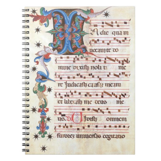 Antiphon Gregoriant Chant Medieval Manuscript Notitieboek (Voorkant)