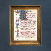 Antiphon Gregoriant Chant Medieval Manuscript Poster