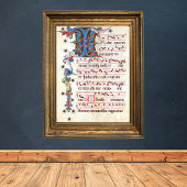 Antiphon Gregoriant Chant Medieval Manuscript Poster