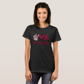 Antiphospholipid Syndrome Burgundy Ribbon Peace Lo T-shirt (Voorkant volledig)