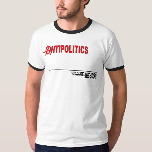 AntiPol txt frent T-shirt (Voorkant)