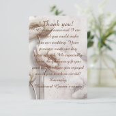 Antiq die Lotus Flower Weddenschap geeft Bedankkaart (Staand voorkant)