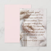 Antiq die Lotus Flower Weddenschap geeft Bedankkaart (Voorkant / Achterkant)