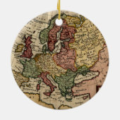Antiquarian 1721 Map of Europe by Herman Moll Keramisch Ornament (Achterkant)