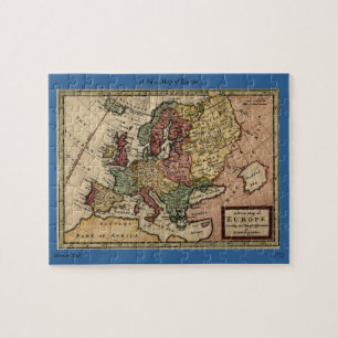 Antiquarian 1721 Map of Europe by Herman Moll Legpuzzel