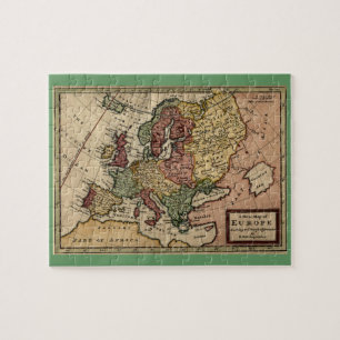 Antiquarian 1721 Map of Europe by Herman Moll Legpuzzel