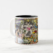 Antiquarian Imaginarium Collage Mok Two-Tone (Voorkant links)