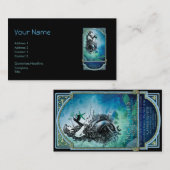 Antiquarian Mermaid Whimsical Visitekaartjes (Voorkant / Achterkant)