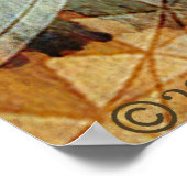 Antiquarian Steampunk Poster met Compass & Poppy (Hoek)