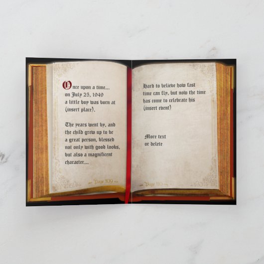 Antiquarische boek (aanpasbaar) kaart (Binnen)