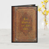 Antiquarische boek (aanpasbaar) kaart (Gele Bloem)