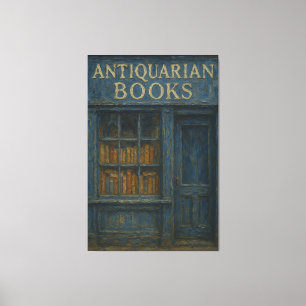  antiquarische boekwinkel - Dark Academia Canvas Afdruk